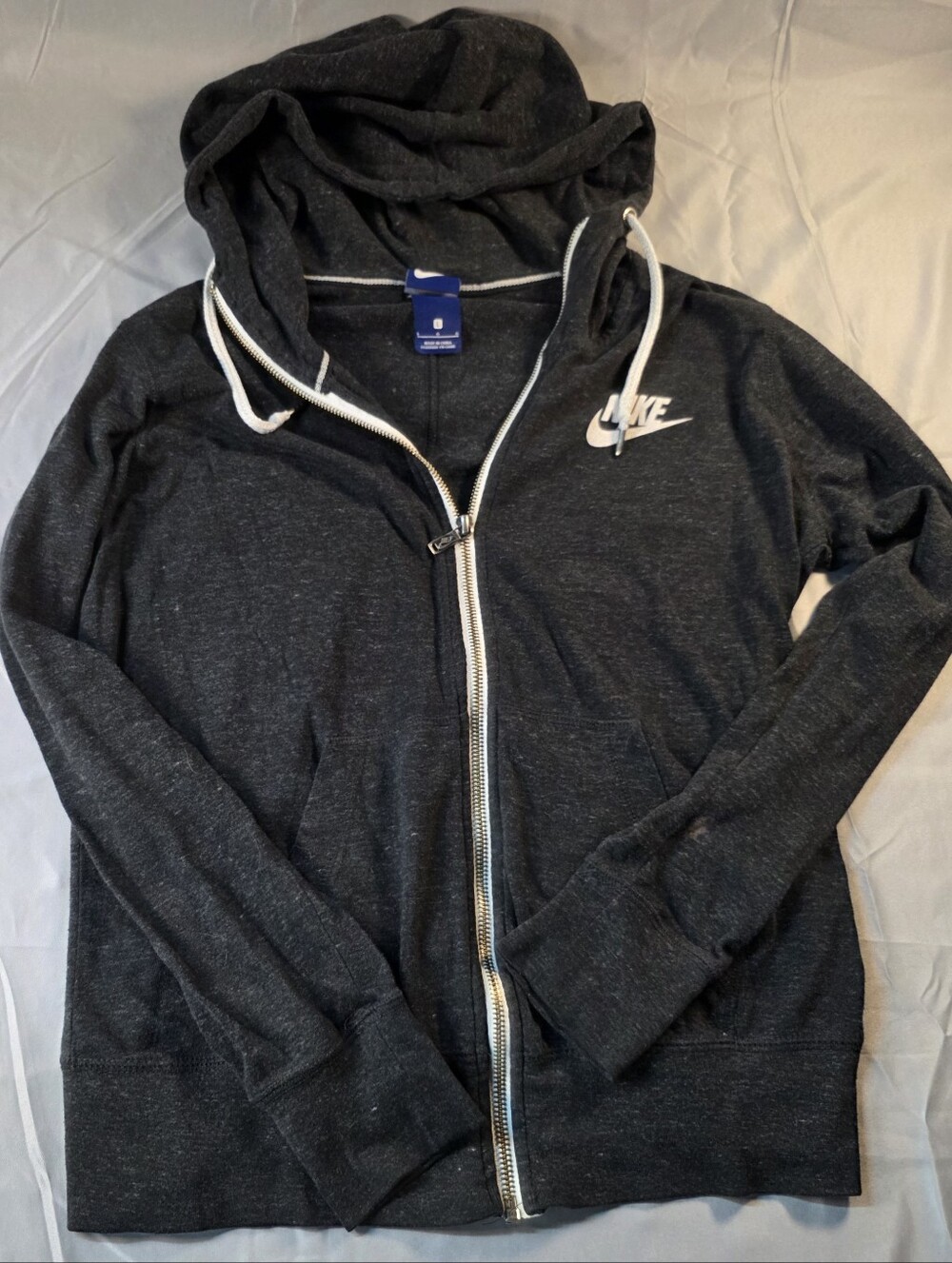 Nike Men's Charcoal Gray Full-Zip Hoodie